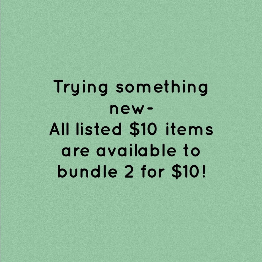 2 for $10!!!  Bundle and save!!